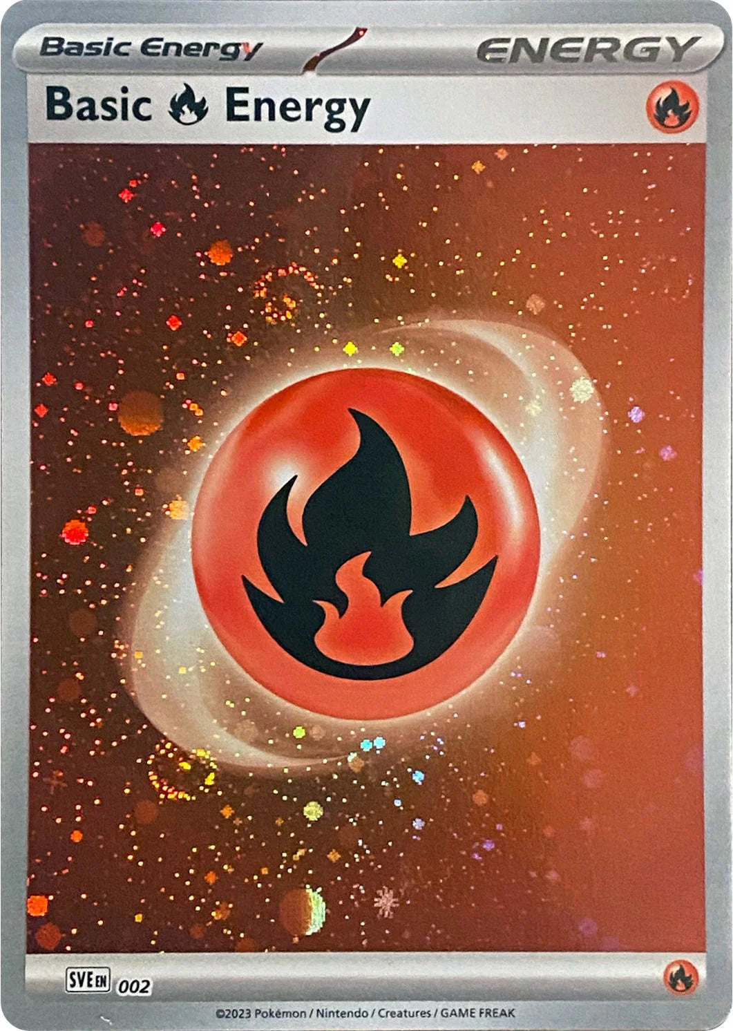 Basic Fire Energy (Cosmos Holo) (002) ( SV: Scarlet &amp; Violet