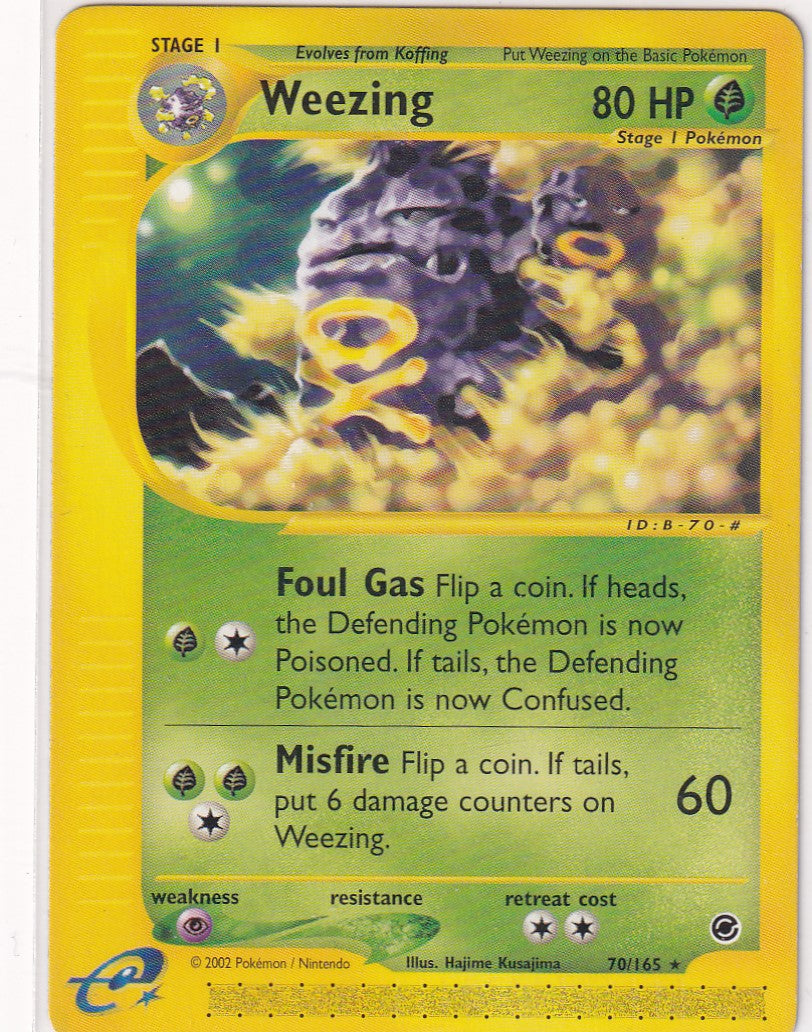 Weezing (Non-holo) 70/165 Pokemon Expedition - LP-NM