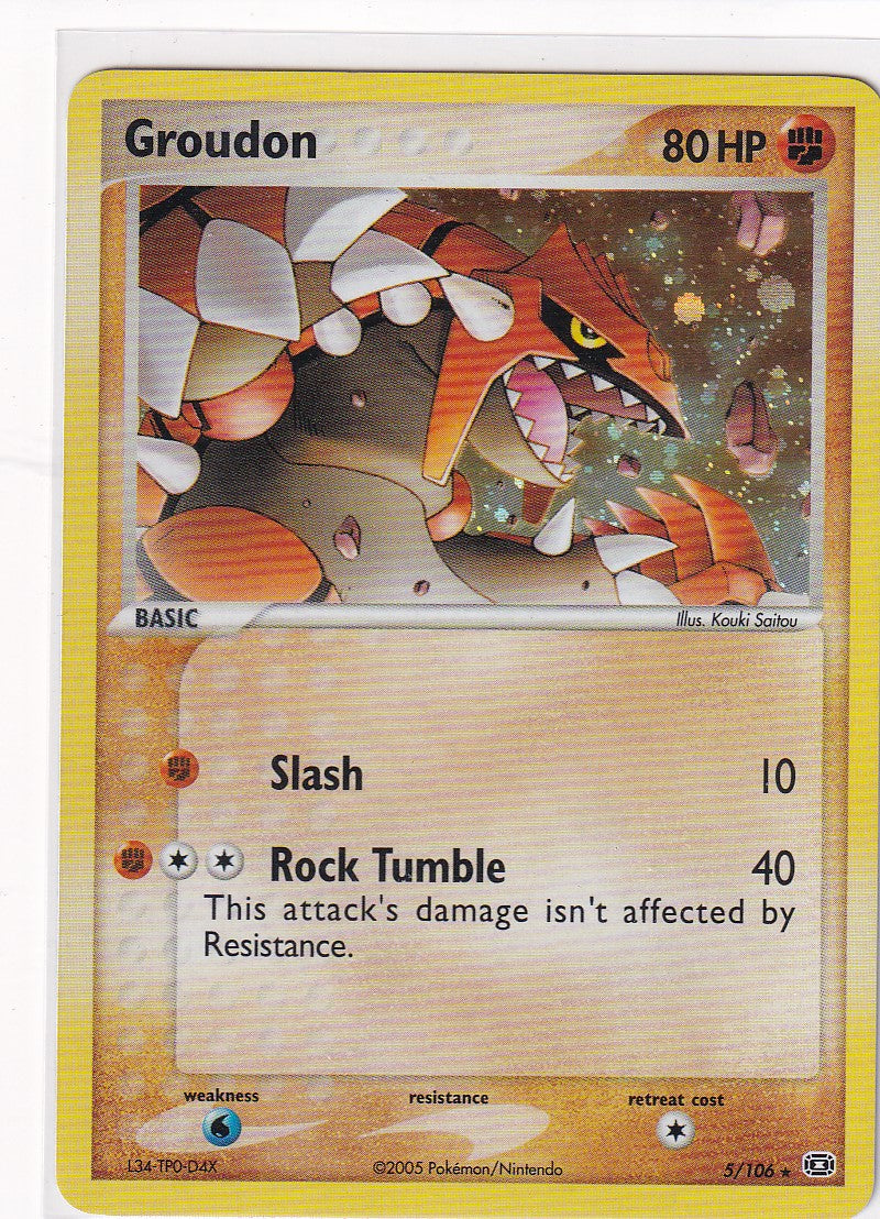 Groudon - 005/106 Holo Rare Emerald 5/106 LP-NM
