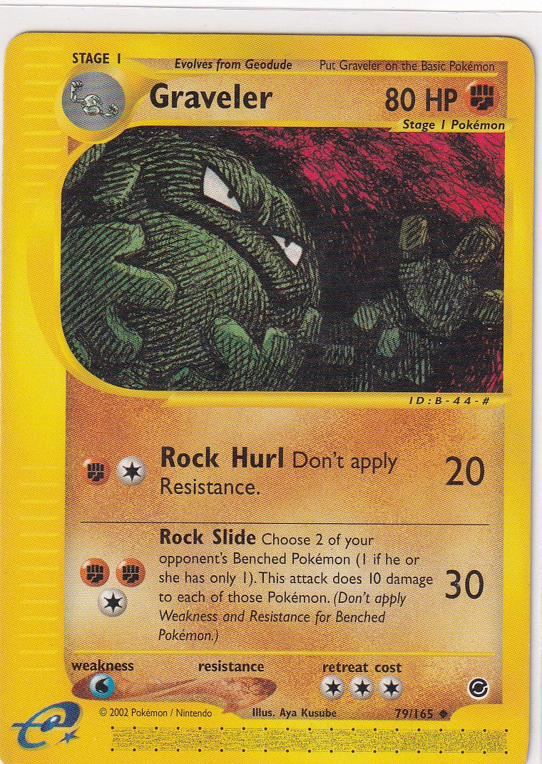 2002 Pokémon TCG Graveler 79/165 Expedition Base Set Non-Holo WOTC Vintage Card