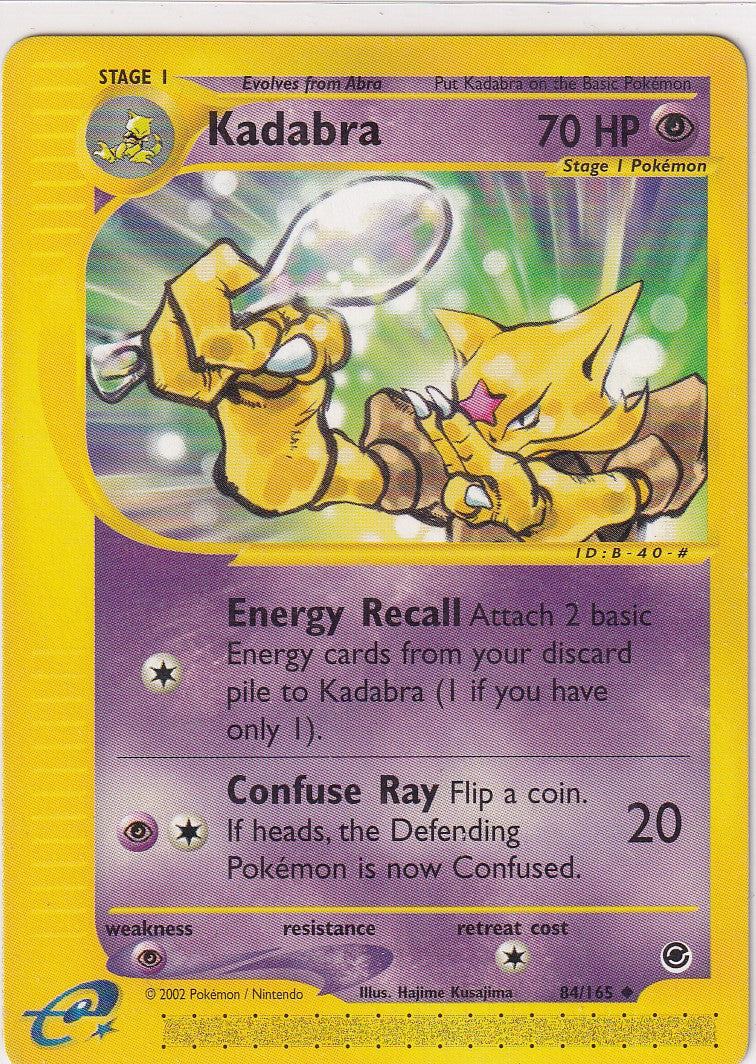 Kadabra 84/165 Uncommon Expedition Base Set Pokemon Near Mint