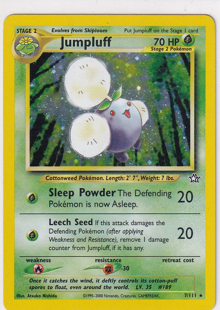 Jumpluff 7/111 Holo Rare Neo Genesis Pokemon Unlimited Holo LP/NM