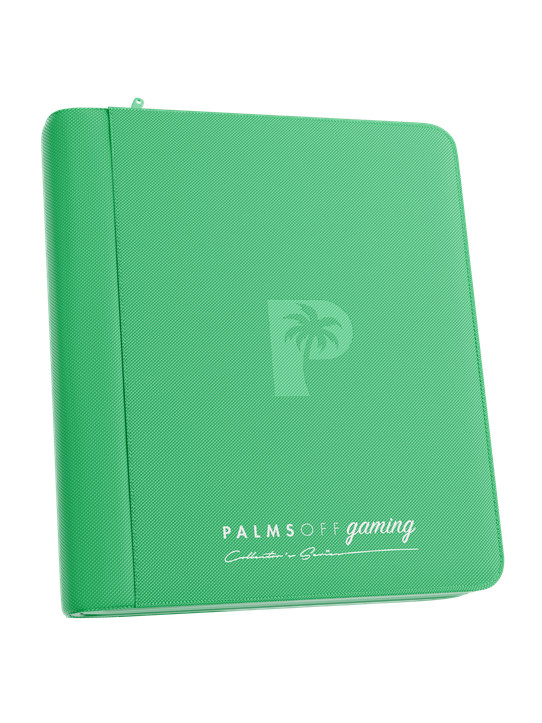 Palms Off Gaming Collector's Series Top Loader Zip Binder - 4 Pocket - Green thumbnail
