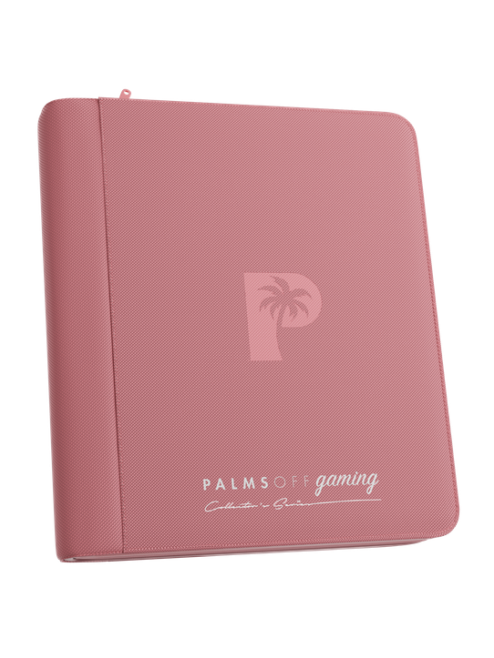 Palms Off Gaming Collector's Series Top Loader Zip Binder - 4 Pocket - Pink
