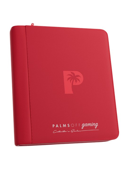 Palms Off Gaming Collector's Series Top Loader Zip Binder - 4 Pocket - Red thumbnail
