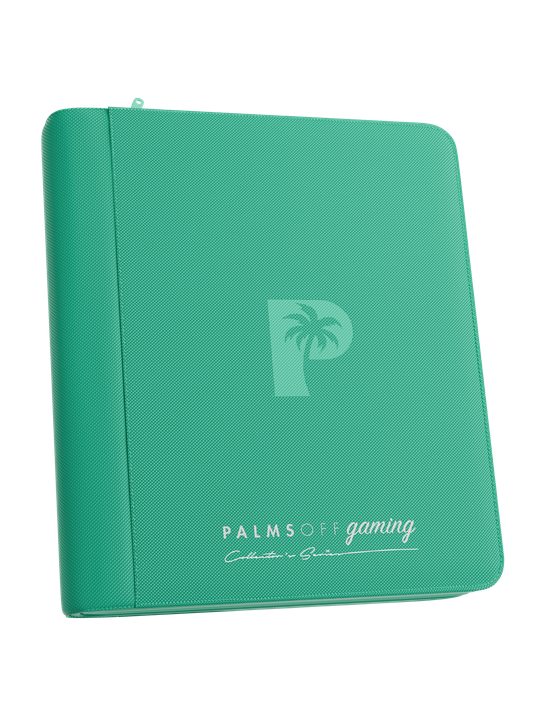 Palms Off Gaming Collector's Series Top Loader Zip Binder - 4 Pocket - Turquoise